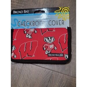 Broad Bay Wisconsin Badgers Checkbook Cover Wallet Pen Collegiate NCAA